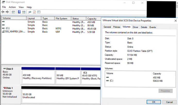 RAID1 (Tükör) szoftver indító GPT-meghajtóra a Windows 10 / Server 2016 rendszerben