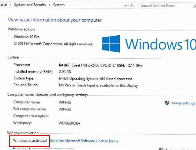 Zkontrolujte stav aktivace systému Windows 10
