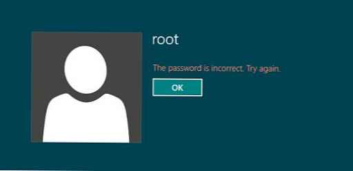 Poništavanje lozinke u sustavu Windows 8