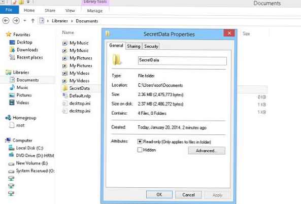 Šifrování dat v systému Windows 8 pomocí EFS