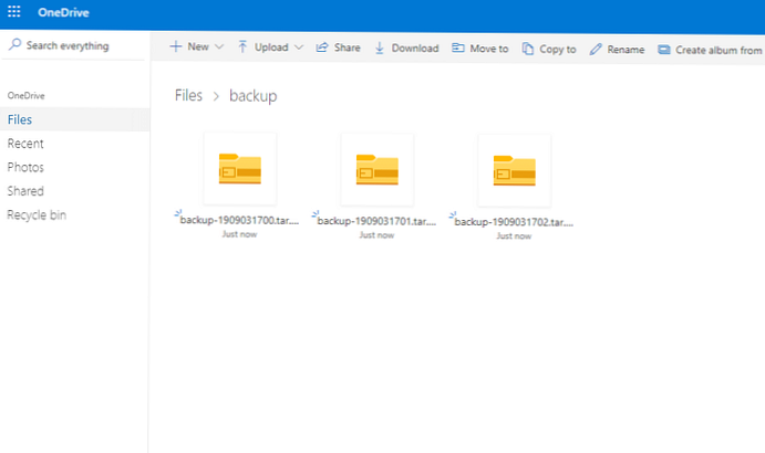 Skrypty do tworzenia kopii zapasowych plików z systemu Linux do pamięci w chmurze
