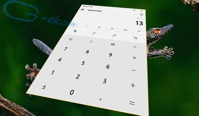 Klávesové zkratky kalkulačky v systému Windows 10
