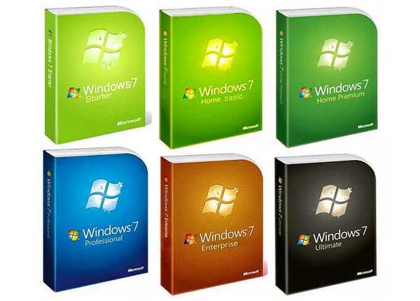 Porovnejte verze tabulky systému Windows 7