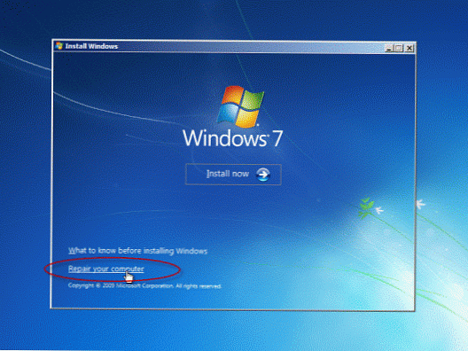 Windows Recovery Environment (RE) nebo co dělat, když se počítač nespustí