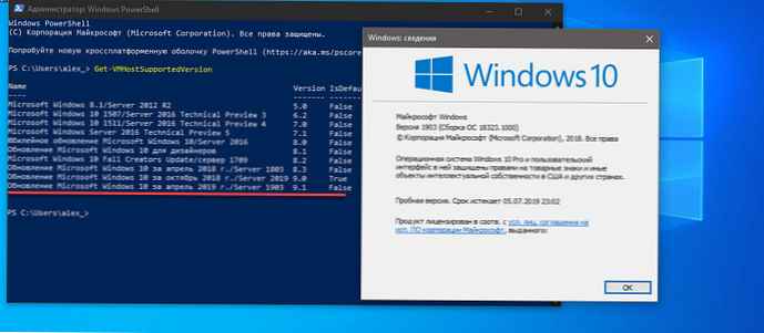 Informasi siklus hidup Windows 10.