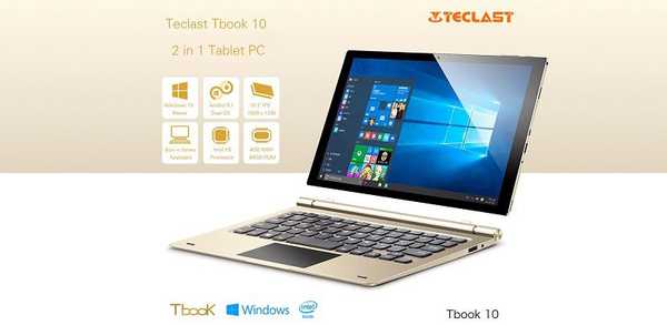 Teclast Tbook 10 - laptop tablet lain dengan Windows 10 dan Android