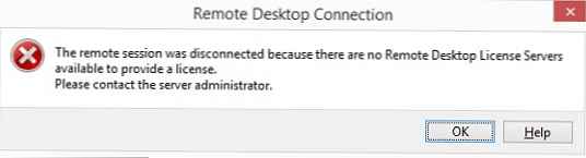 The Remote Desktop Session Host server does not have a Remote Desktop License Server Specified