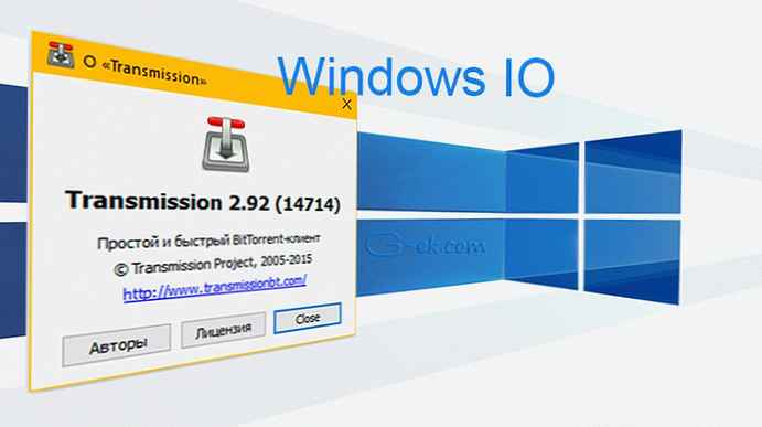 Torrentova stranka Transmission -2.92 izdana za Windows.