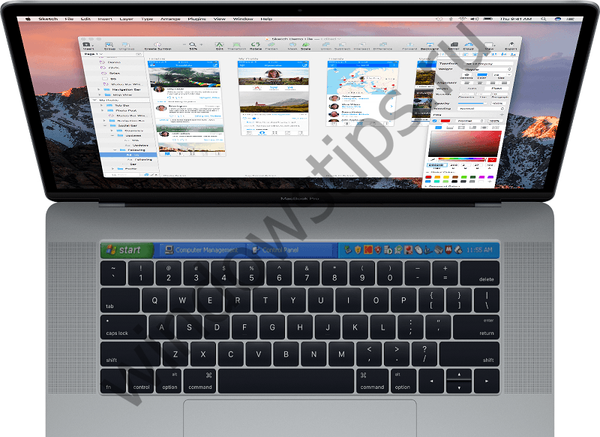 Pasek Touch Bar w nowym Apple MacBook Pro obsługuje system Windows