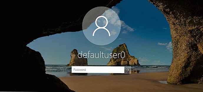 Račun Defaultuser0 v operacijskem sistemu Windows 10 in kako ga izbrisati?