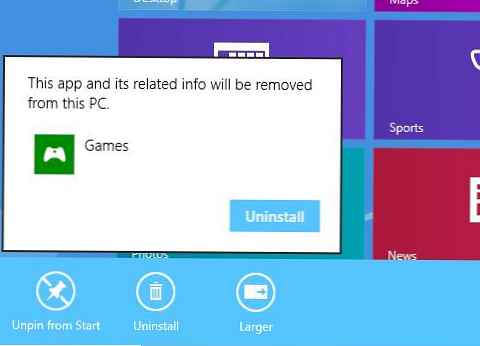 Odinstalovat aplikace Metro v systému Windows 8 / 8.1