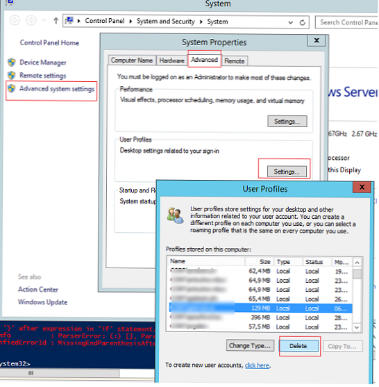 Odstránenie starých užívateľských profilov Windows pomocou GPO alebo PowerShell