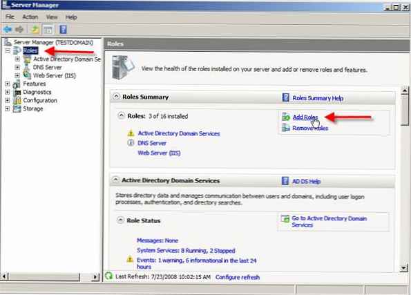 Инсталирайте разпределената файлова система (DFS) на Windows Server 2008