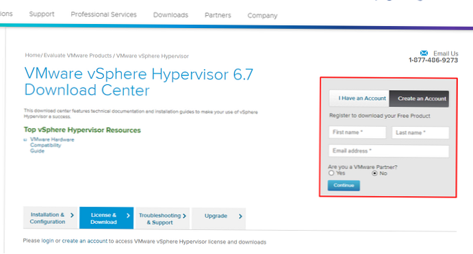 Instalacija i osnovna postava besplatnog VMware vSphere Hypervisor