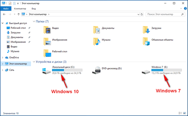 Instaliranje sustava Windows 7 kao drugog sustava u sustav Windows 10 na GPT disku u UEFI