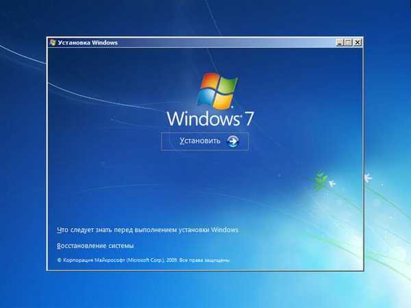 Instalirajte Windows 7
