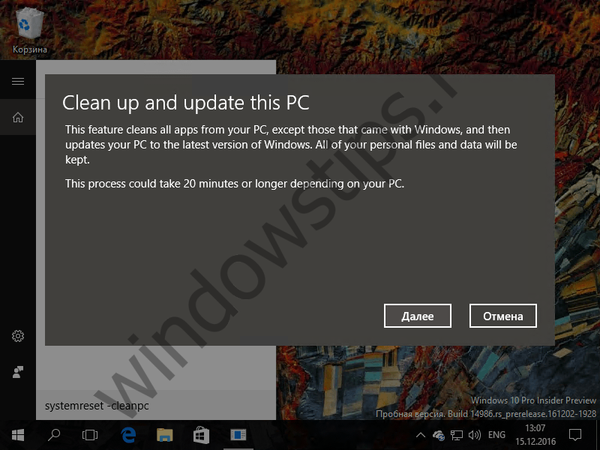 Windows 10 build 14986 predstavuje nástroj na čistenie a aktualizáciu PC