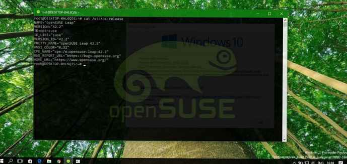 Windows 10 Ako nainštalovať OpenSUSE 42.2 Skok namiesto Ubuntu Bash