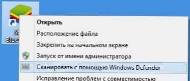 Windows Defender di menu konteks