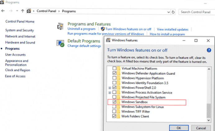 Windows Sandbox Používanie zabudovaného karantény Windows 10