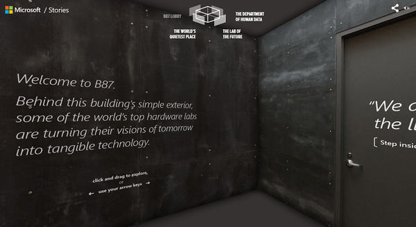 Microsoft B87 otvára dvere do svojho futuristického laboratória
