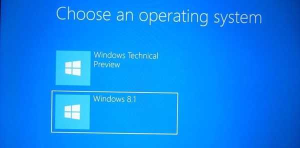 Dual boot Windows 8 dan Windows 10 Pratinjau Teknis menggunakan VHDX