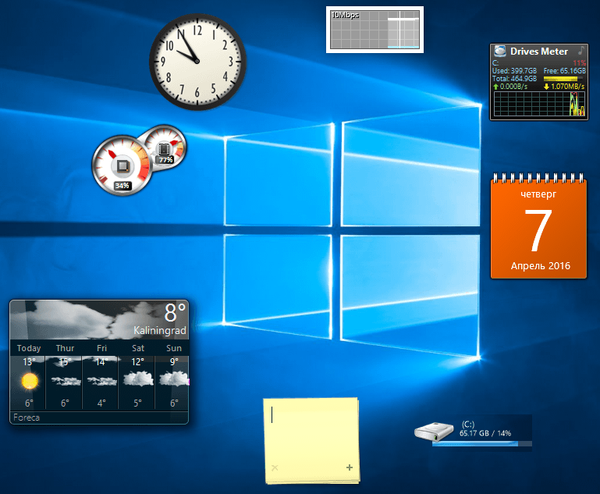 Gadgets pro Windows 10, jak stahovat a instalovat
