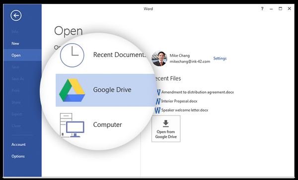 Google пусна приставка за достъп до Диск от Microsoft Office