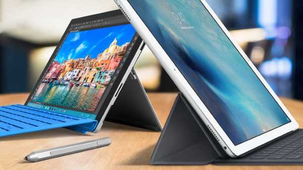 iPad Pro vs Microsoft Surface Pro 4 velký výběr formátu