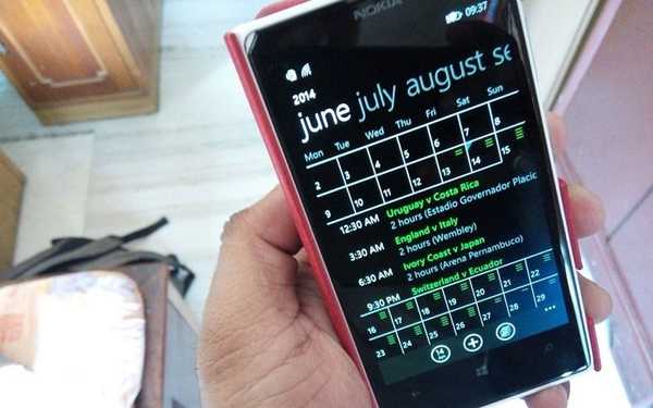 Ako pridať kalendár majstrovstiev sveta 2014 do kalendára Windows Phone