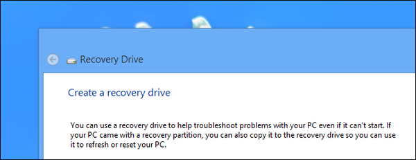 Jak vytvořit a používat disk pro obnovení a disk pro obnovení systému (Windows 8)