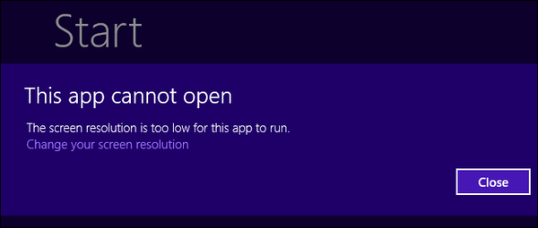A Modern alkalmazások futtatása a Windows 8 rendszeren netbookon