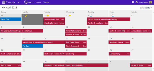 Kalendář na Outlook.com nyní s novým designem nyní s novým designem