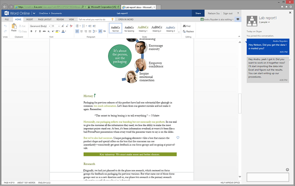 Microsoft integruje Skype do Office Online