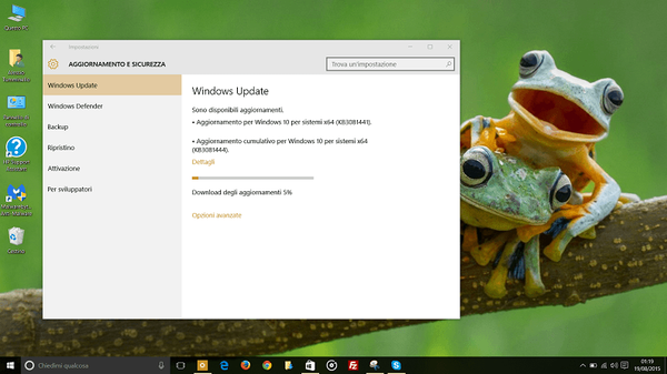 Чергове накопичувальне оновлення (KB3081444) для Windows 10