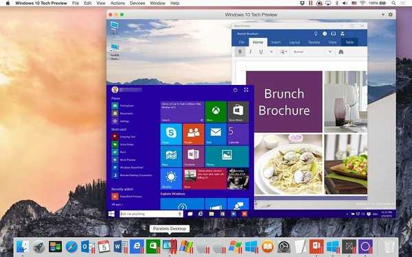 A Parallels Desktop 10 támogatja a Windows 10 műszaki előnézetét a Mac számítógépeken