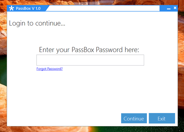 PassBox adalah pengelola gratis dan pembuat kata sandi untuk Windows