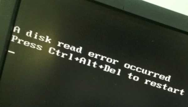 Причини і способи лікування помилки завантаження disk read error occurred