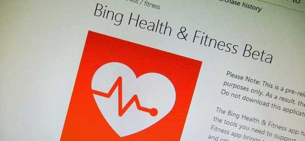 Aplikacja Zdrowie i fitness na smartfony z systemem Windows Phone 8