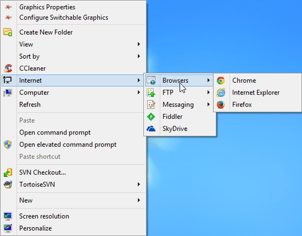 Kliknite pravým tlačidlom myši Enhancer - výkonný vyladenie pre kontextové menu systému Windows