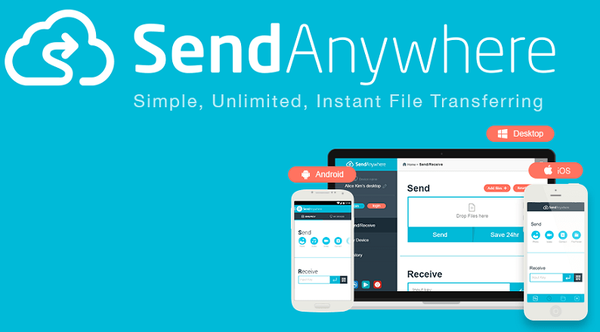 Send Anywhere - отримуйте та надсилайте файли необмеженого розміру на мобільні пристрої і ПК