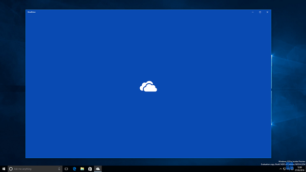 Скріншоти нове універсальне додаток OneDrive для Windows 10