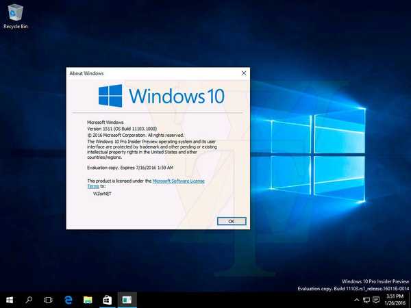 Posnetki zaslona Windows 10 Build 11103