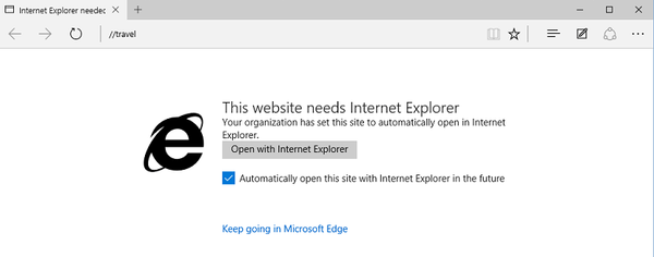 Съжителство на Microsoft Edge и IE11 в Windows 10 Предимства Enterprise потребители