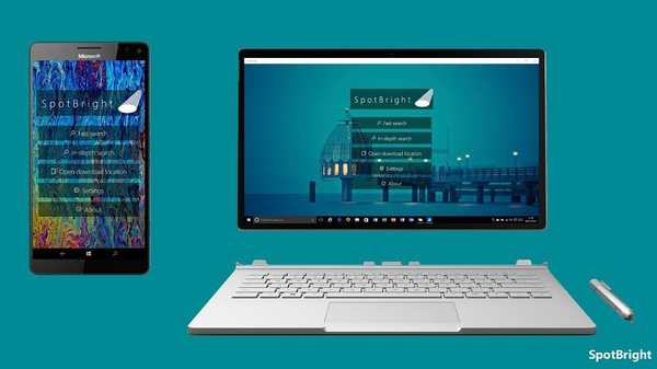SpotBright - Prenesite slike v središču Windows v središču računalnika in pametnih telefonov Windows 10