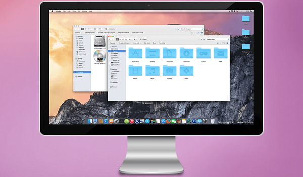 Styl motywu dla OS X Yosemite Windows 7 / 8.1