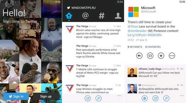 Twitter за Windows Phone получи нов интерфейс и известия на заключения екран