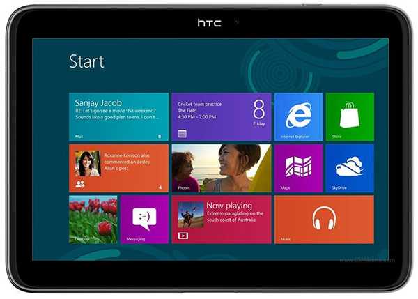 2013-ban a HTC 7 és 12 tablettát jeleníthet meg a Windows RT segítségével