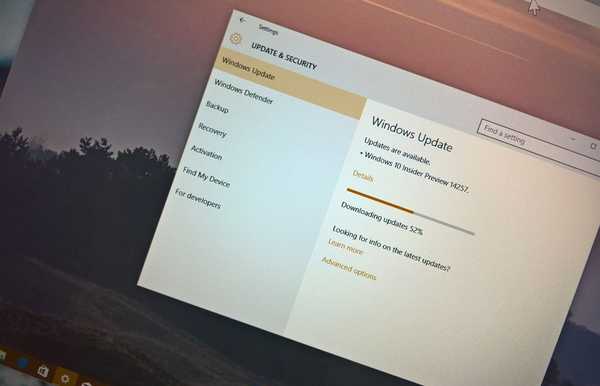 Windows 10 Redstone Build 14257 Vydáno