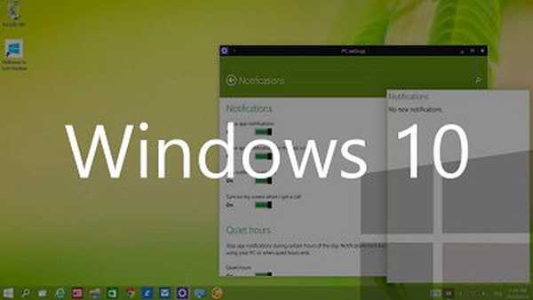 Centrum akcji Windows 10 wyświetla powiadomienia na pulpicie